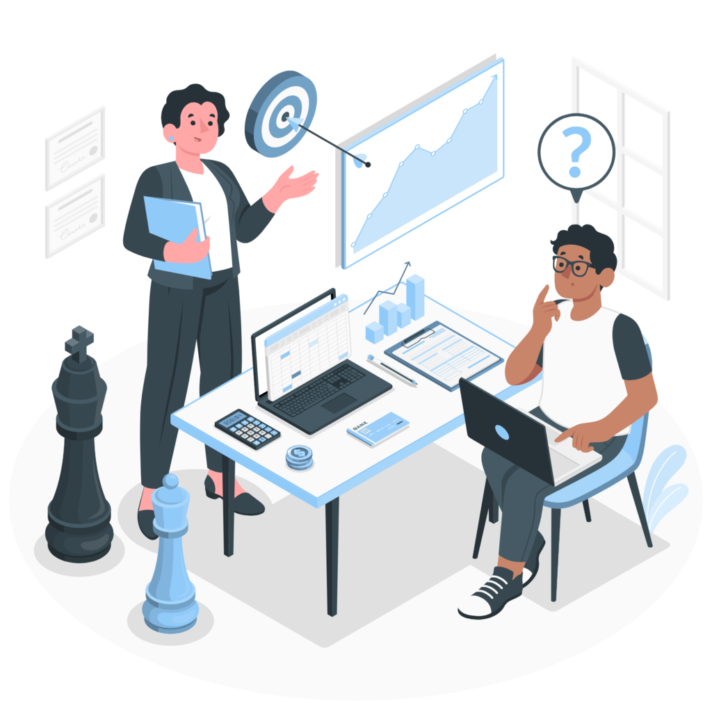 Marketing consultation discussing Meta Ads growth strategy