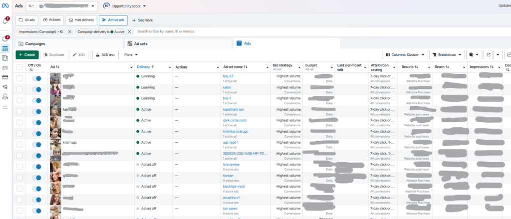 meta ads agency campaign performance dashboard